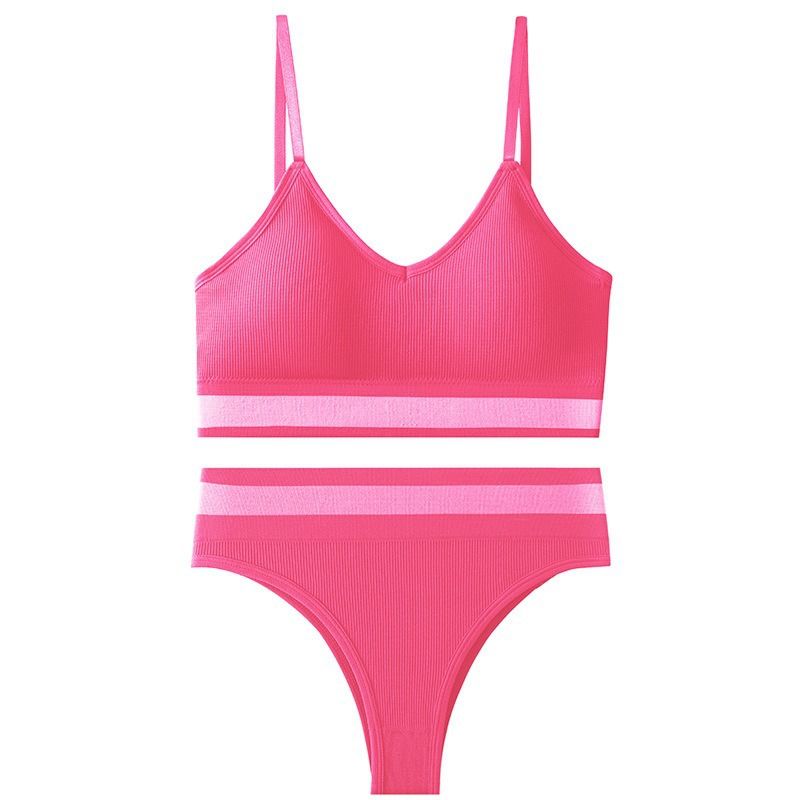 2 pcs /1 set ,french contrast beauty back wrap chest triangle cup sexy plus size lingerie suit thong t pants bra panties women
