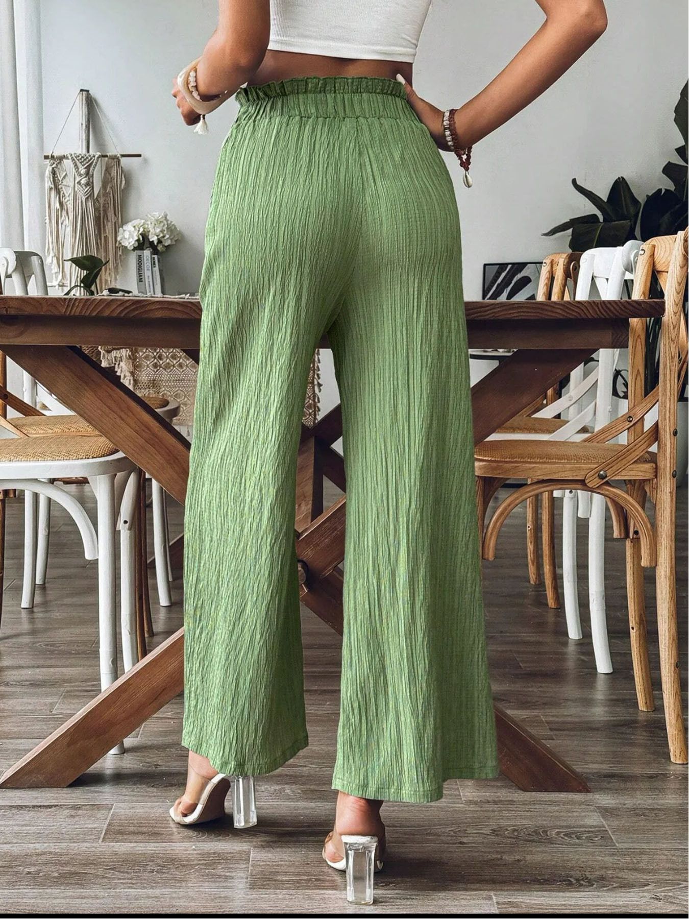 Women's hot selling independent website Shein Amazon Temu solid color casual straight leg pants