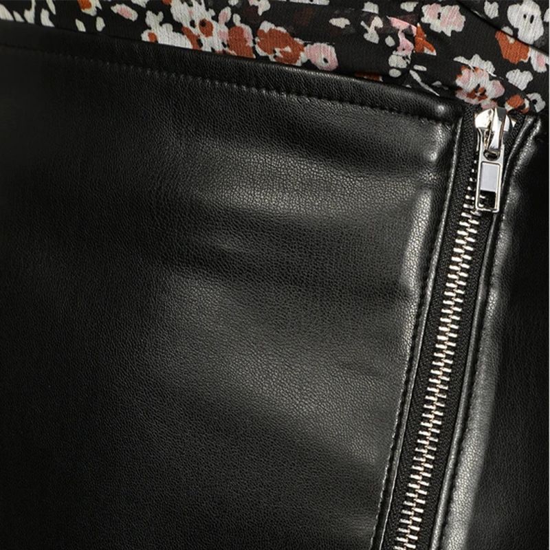 Half body skirt, women's small leather skirt, European and American style new high waist slimming zipper wrapped skirt, short skirt