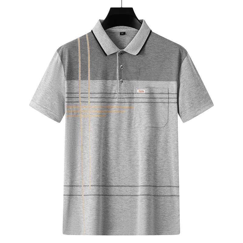 Men's round neck T-shirt and pants set with 3D digital printing, simple striped color blocking style, hot selling sports set