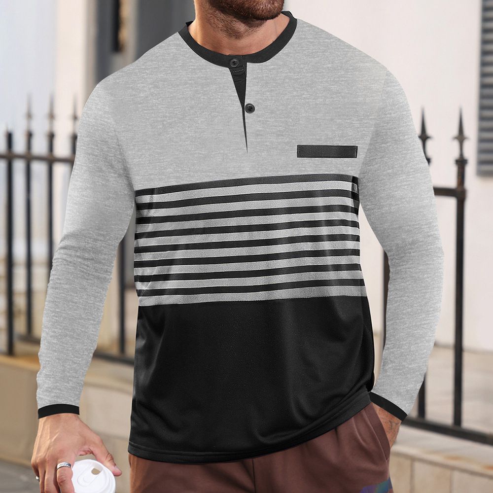 New men's short sleeved contrasting striped slim fit business casual t-shirt long sleeved top,hot sales