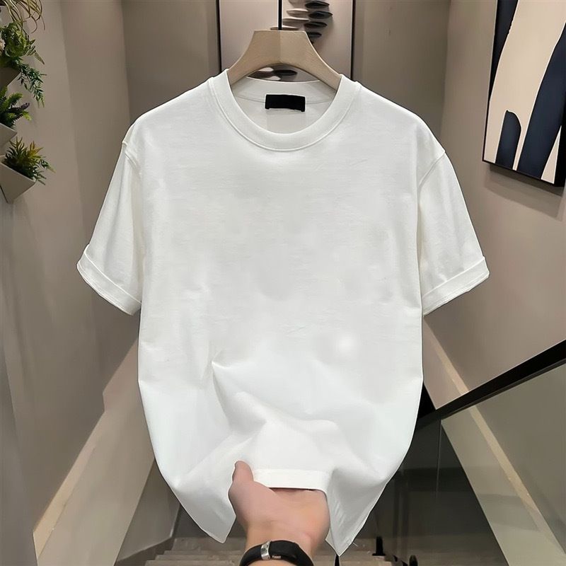 S to 4XL,Heavy 100% pure cotton oversized letter short sleeved T-shirt for men in summer, new couple outfit