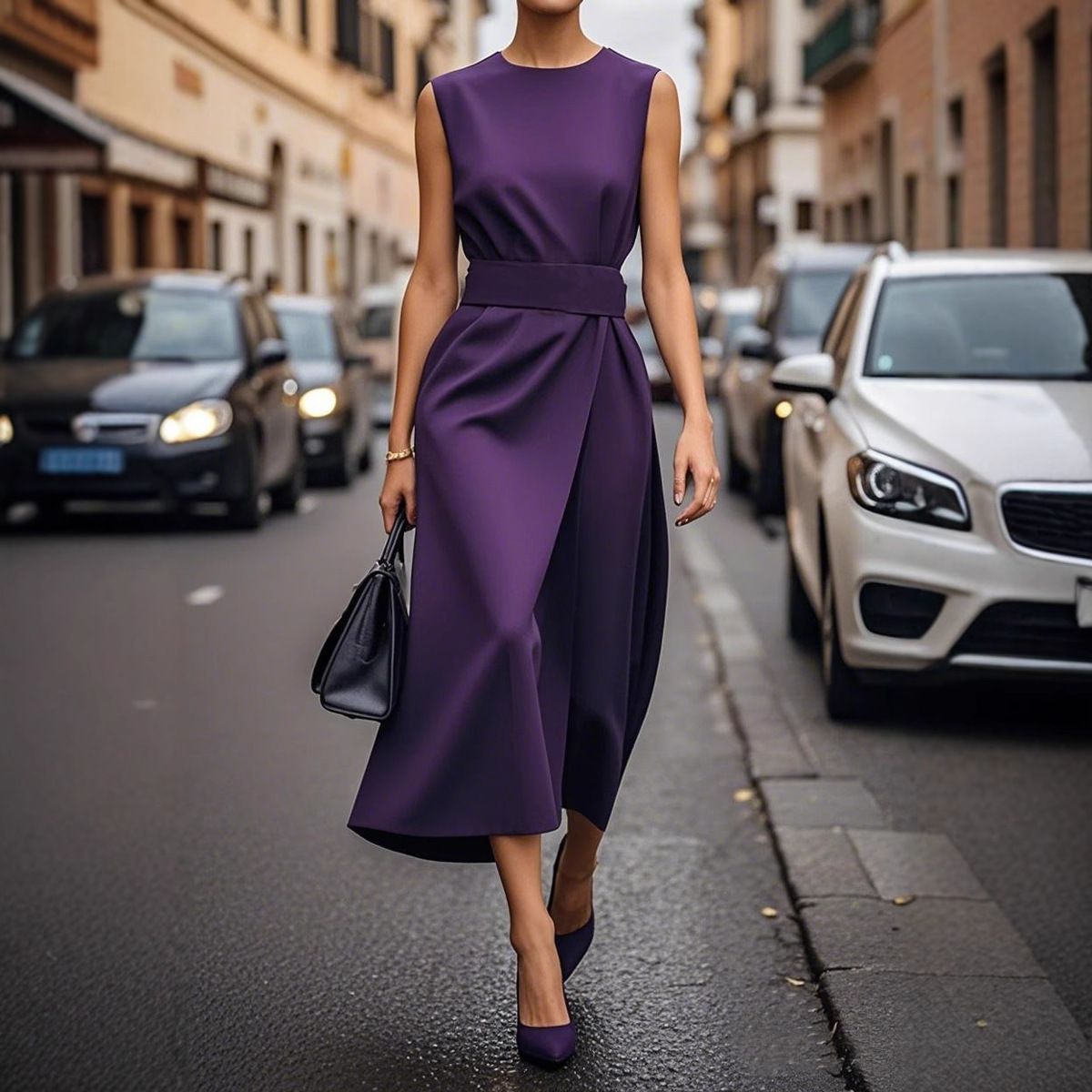New, independent Amazon bestseller, summer sleeveless round neck, fashionable casual long dress, women's clothing