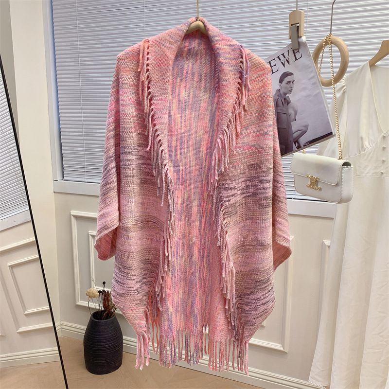 Cardigan shawl autumn and winter high-end lazy outerwear sweater women's fashion loose Korean version paired with qipao jacket for a sense of luxury