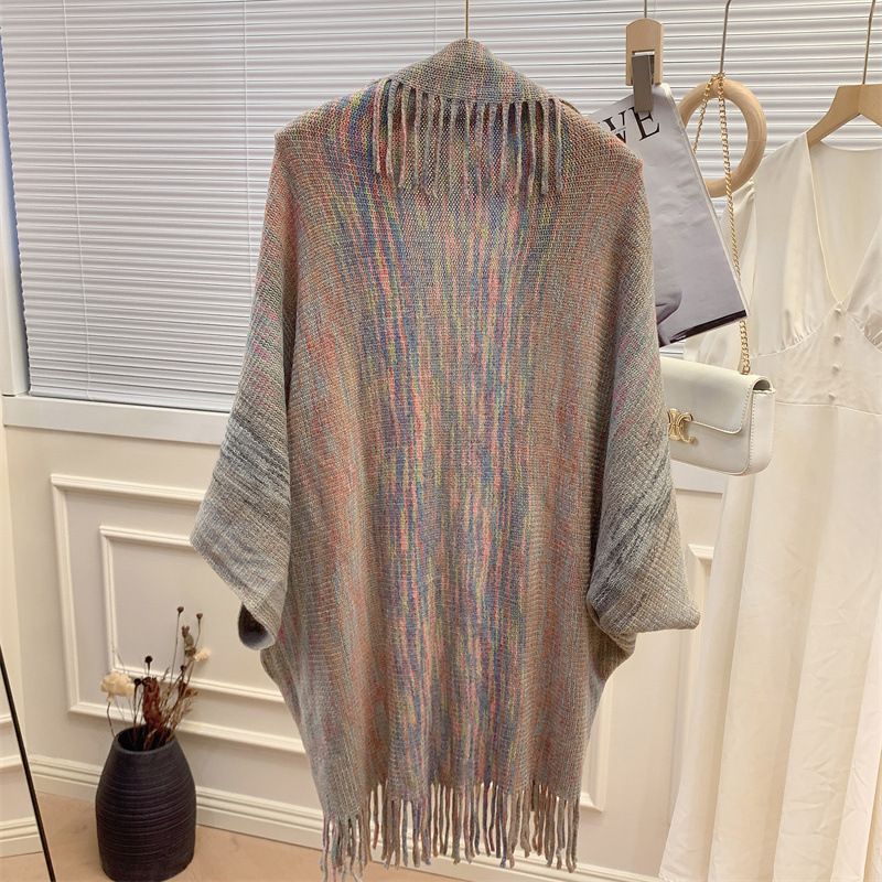 Cardigan shawl autumn and winter high-end lazy outerwear sweater women's fashion loose Korean version paired with qipao jacket for a sense of luxury