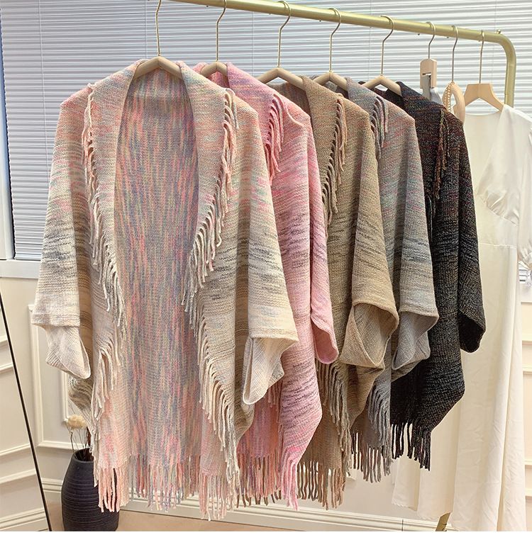 Cardigan shawl autumn and winter high-end lazy outerwear sweater women's fashion loose Korean version paired with qipao jacket for a sense of luxury