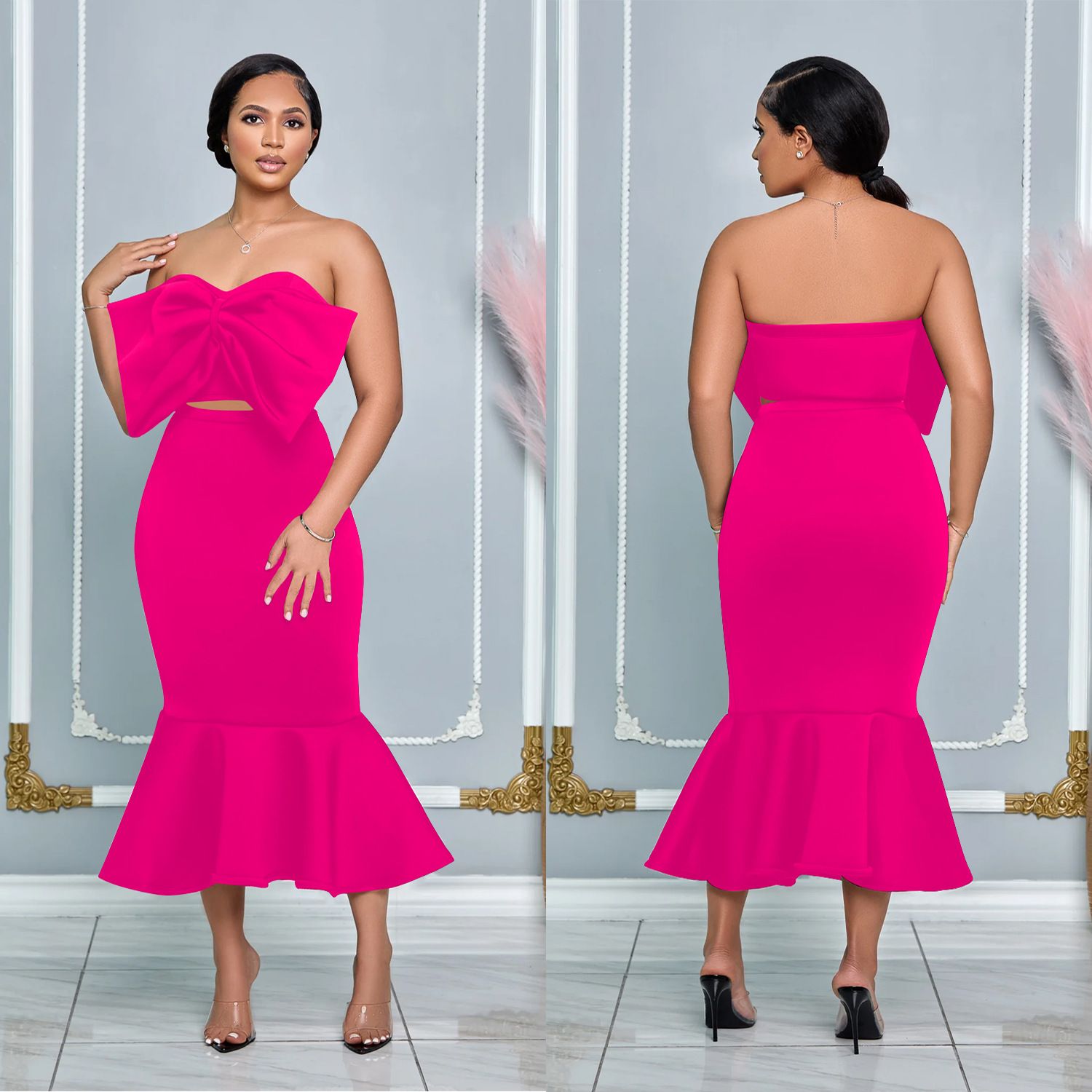 AliExpress Amazon Independent Station European and American Fashion Women's Wear Solid Color Sleeveless Long Dress New