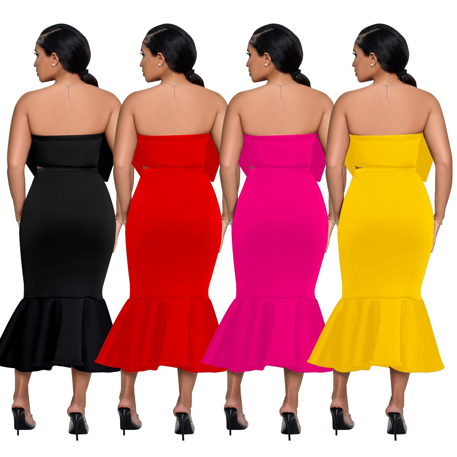 AliExpress Amazon Independent Station European and American Fashion Women's Wear Solid Color Sleeveless Long Dress New