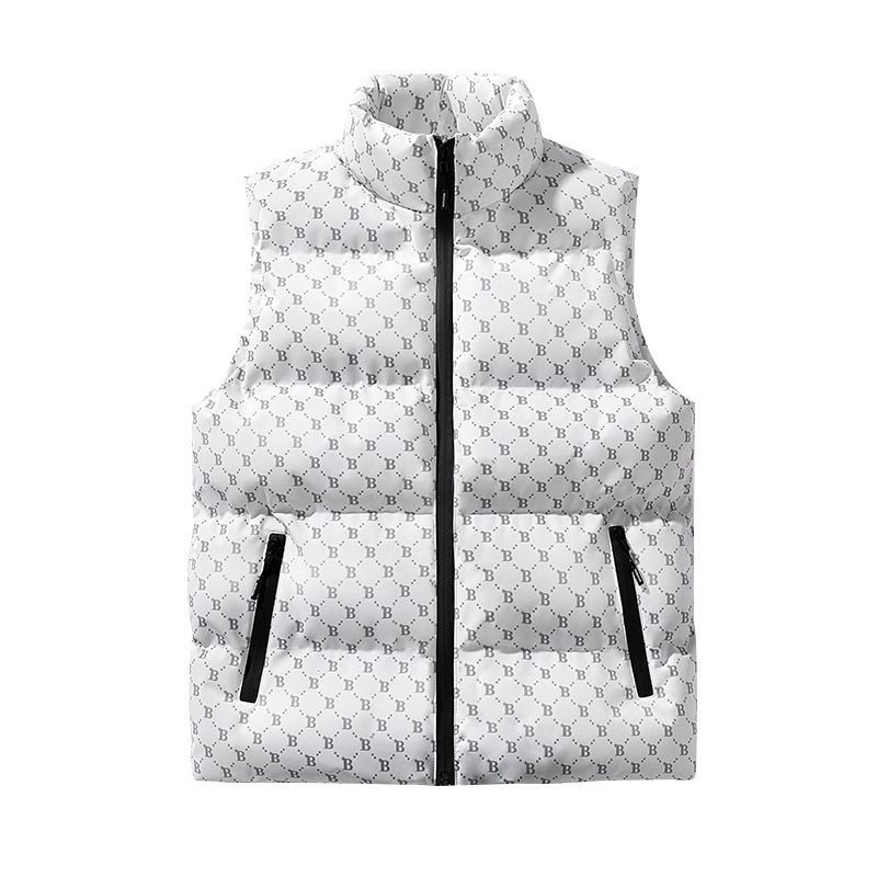M to 5XL,Vest, windproof and waterproof, B-shaped vest, men's bread jacket, cotton coat, sleeveless vest, thick vest, warm top, jacket