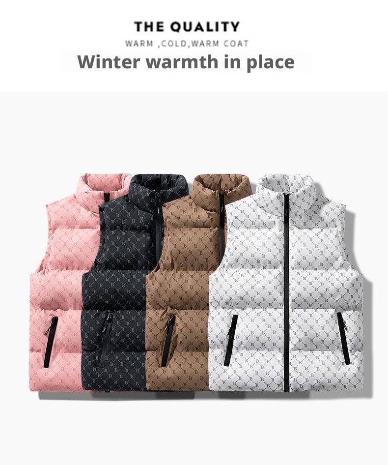 M to 5XL,Vest, windproof and waterproof, B-shaped vest, men's bread jacket, cotton coat, sleeveless vest, thick vest, warm top, jacket