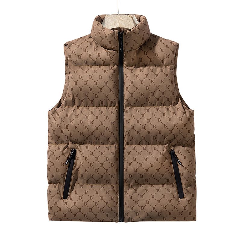 M to 5XL,Vest, windproof and waterproof, B-shaped vest, men's bread jacket, cotton coat, sleeveless vest, thick vest, warm top, jacket