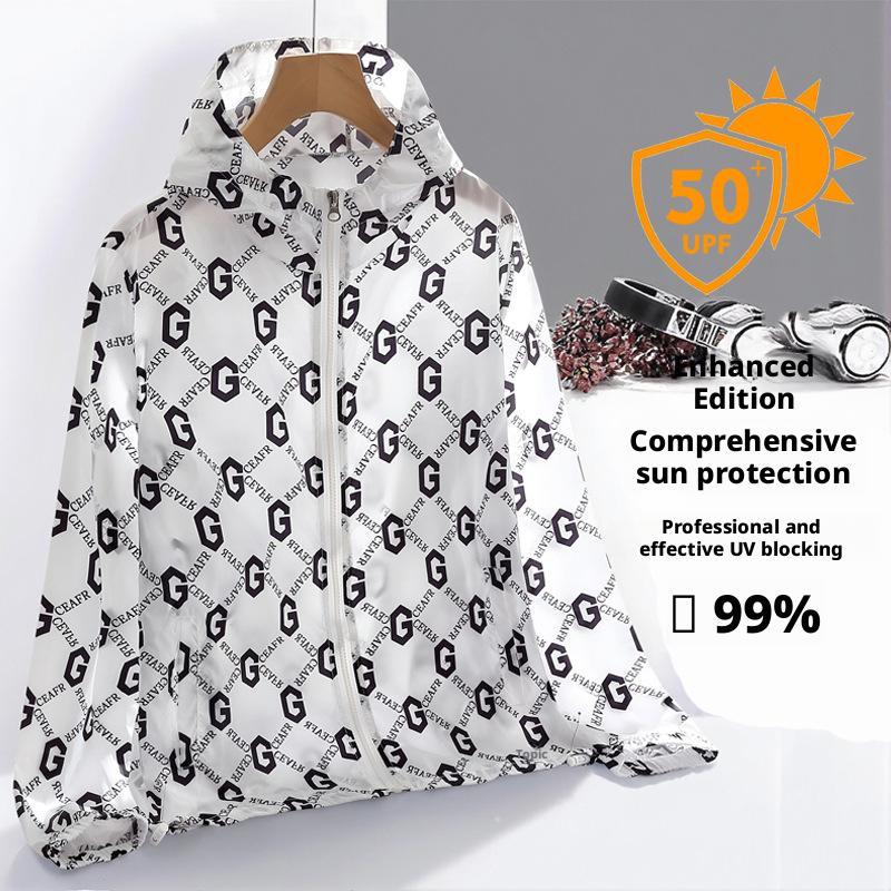 ultrathin，Camouflage sun protection clothing men's outerwear sports plus size breathable outdoor fishing skin couple hooded sun protection clothing, unisex