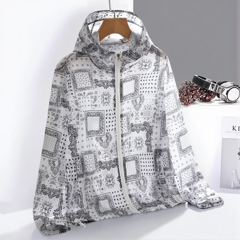 ultrathin，Camouflage sun protection clothing men's outerwear sports plus size breathable outdoor fishing skin couple hooded sun protection clothing, unisex