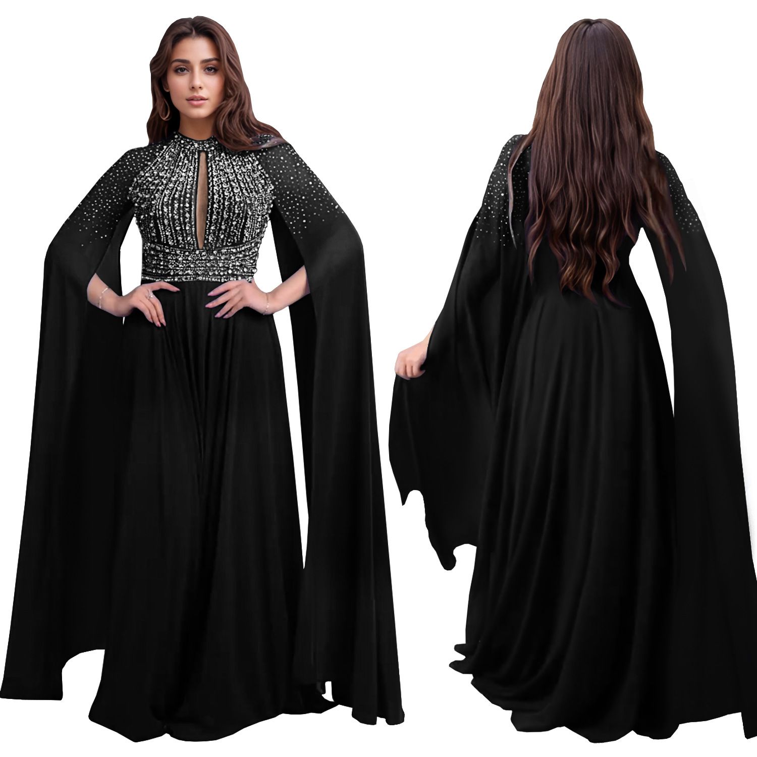 AliExpress, Amazon, European and American Fashion Women's Dress, Style, Hot Diamond Sexy Long Dress, Banquet Dress,long dress,