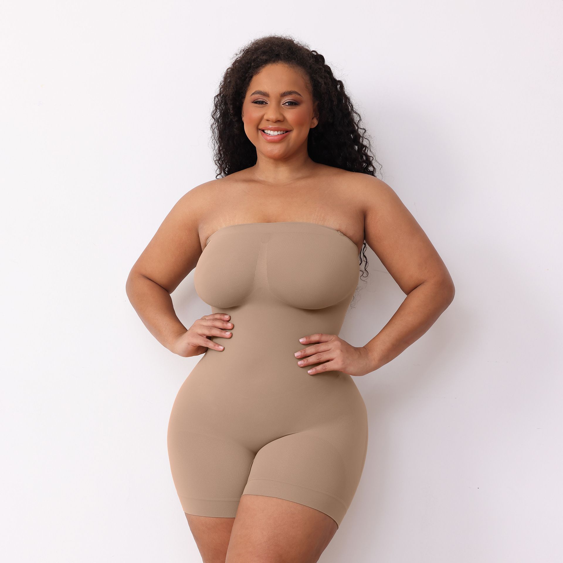 High quality European and American jumpsuit, women's style, seamless one-piece, encrypted jumpsuit, Skim abdominal compression jumpsuit shapewear