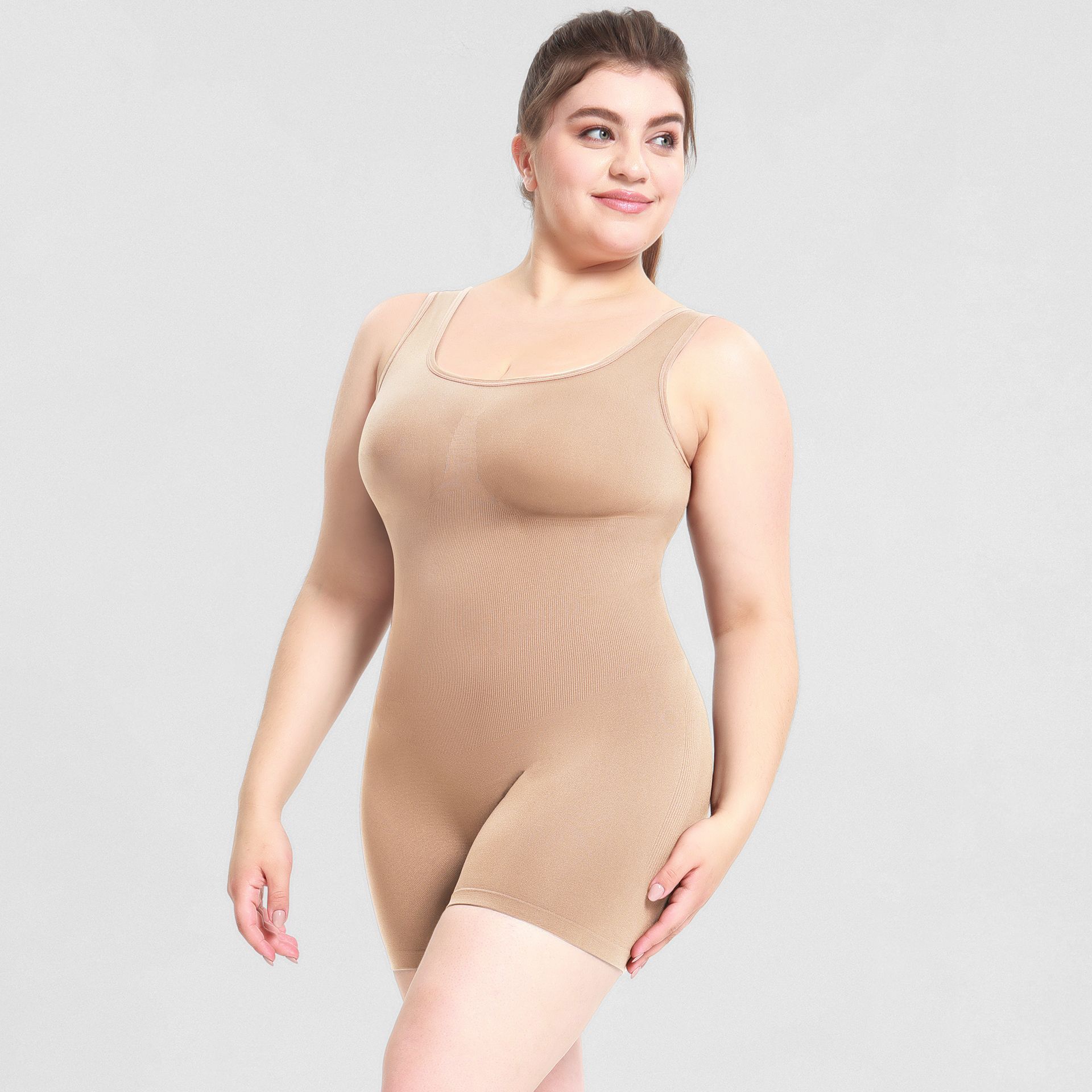 High quality and high-density, European and American style jumpsuit, women's tight fitting clothing, one-piece shapewear, and body shaping vest