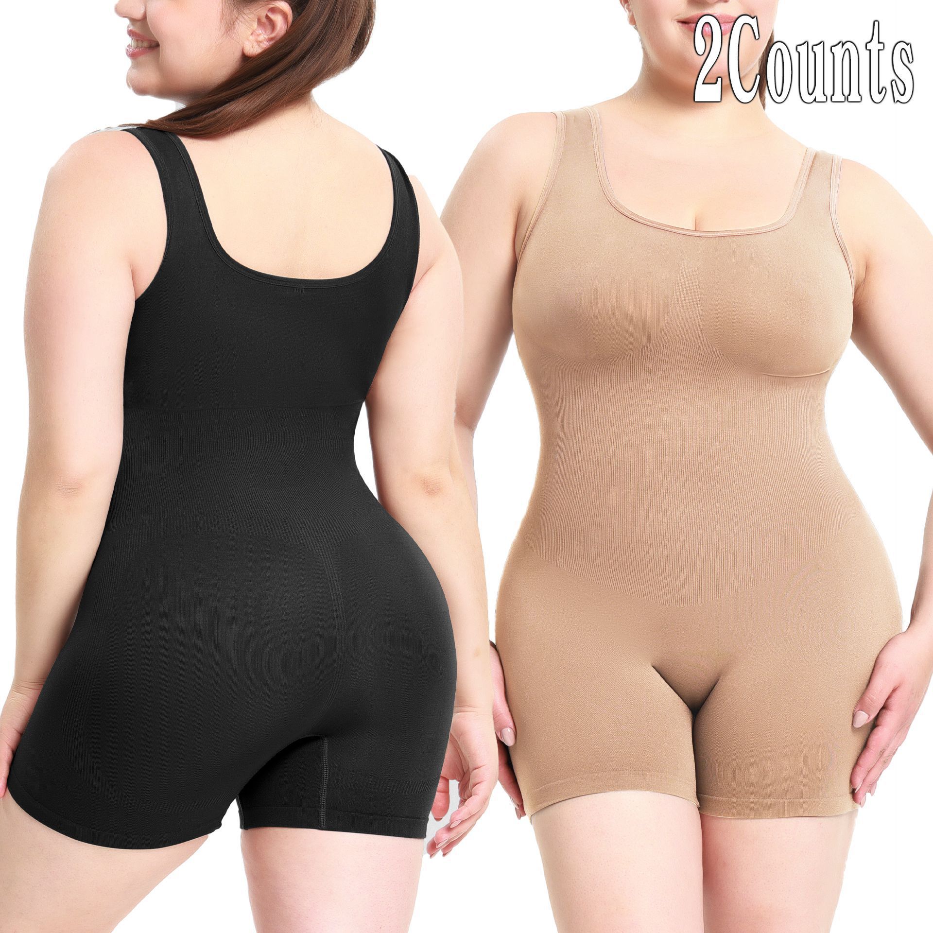 High quality and high-density, European and American style jumpsuit, women's tight fitting clothing, one-piece shapewear, and body shaping vest
