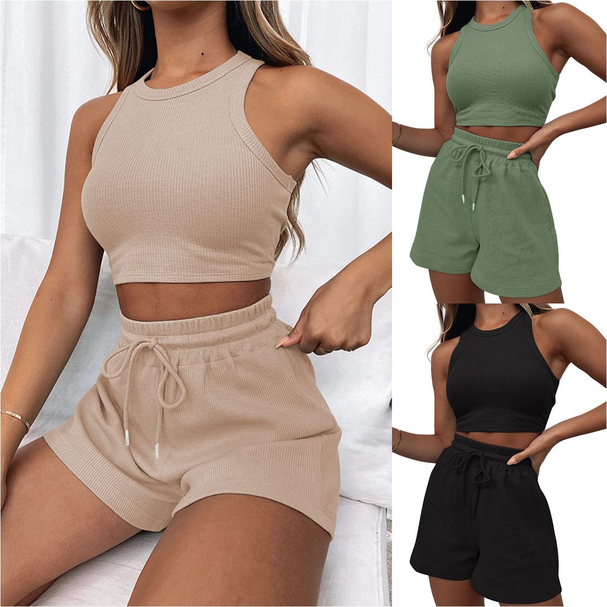 2 pcs / 1 set,Street women's fashion long sleeved line hoodie long pants sports suit casual two-piece set for women