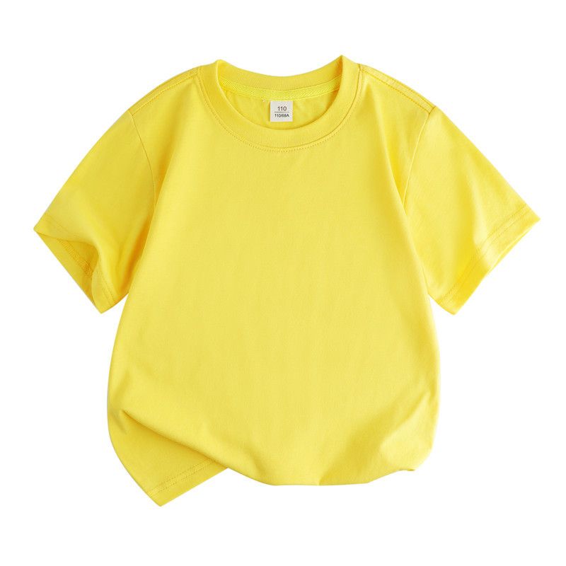 Children's short sleeved T-shirt cotton half sleeved girls' T-shirt boys' short sleeved children's clothing Japanese base short sleeved