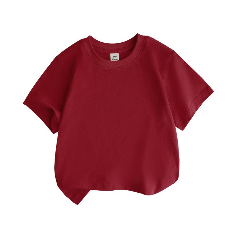 Children's short sleeved T-shirt cotton half sleeved girls' T-shirt boys' short sleeved children's clothing Japanese base short sleeved