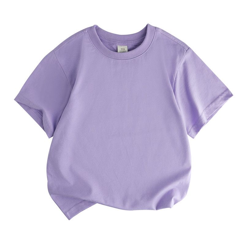 Children's short sleeved T-shirt cotton half sleeved girls' T-shirt boys' short sleeved children's clothing Japanese base short sleeved