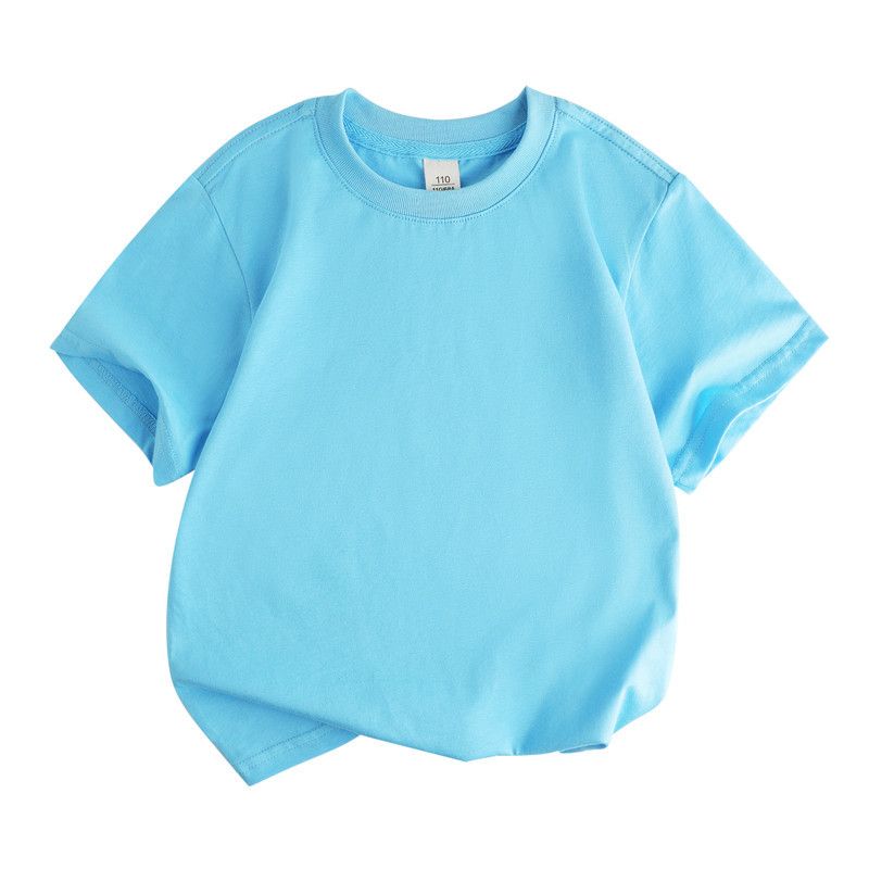 Children's short sleeved T-shirt cotton half sleeved girls' T-shirt boys' short sleeved children's clothing Japanese base short sleeved