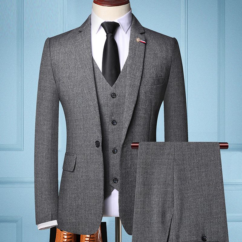 3 pcs/1 set,Men's three piece suit, slim fit suit, business professional formal suit, groom's wedding dress