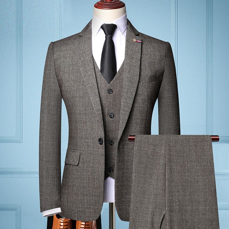 3 pcs/1 set,Men's three piece suit, slim fit suit, business professional formal suit, groom's wedding dress