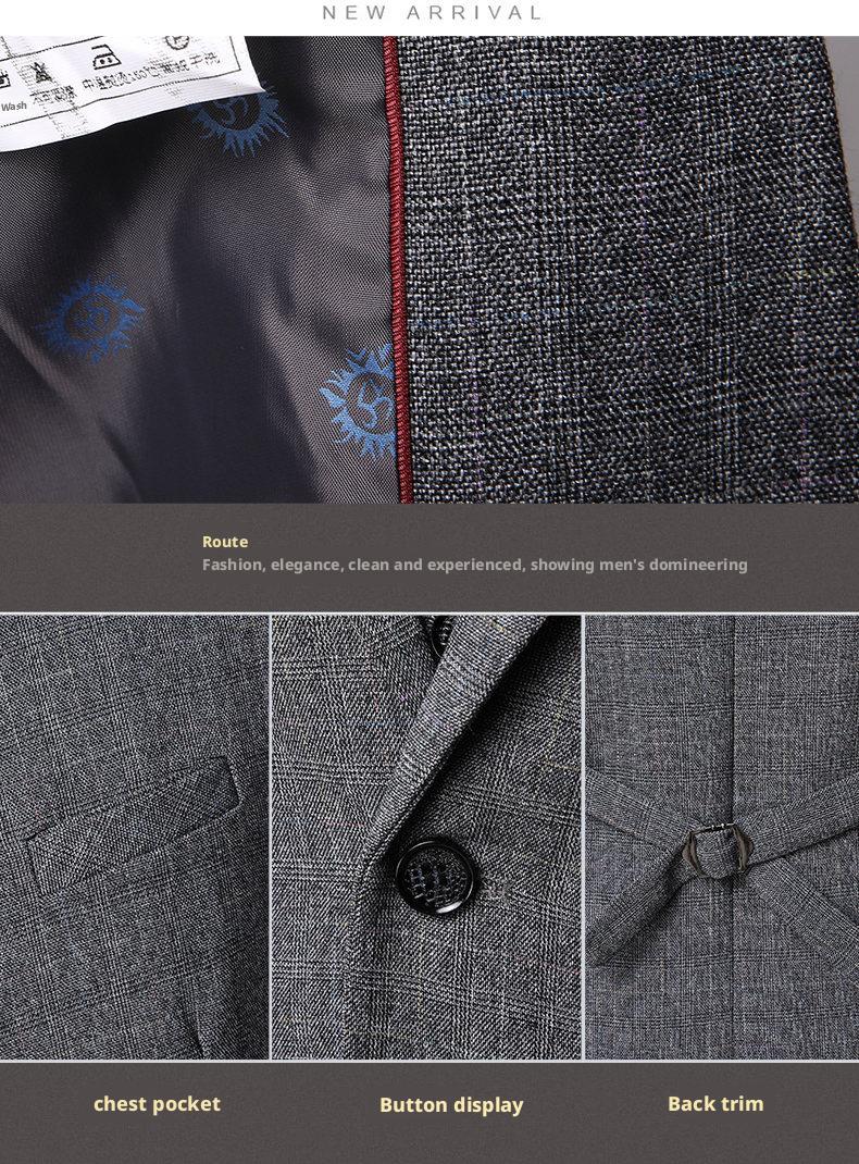 3 pcs/1 set,Men's three piece suit, slim fit suit, business professional formal suit, groom's wedding dress