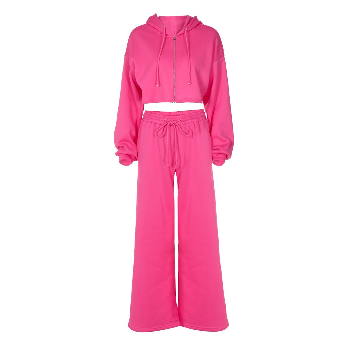 2 pcs/1 set,New Fashionable Zipper Hooded Open Umbilical Top, Slimming Casual Pants Set,Hot selling in Africa, hot selling items are popular