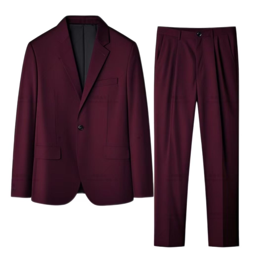 2-piece set, men's suit set, formal groomsman suit, suit set, men's two-piece set, office men's mini suit