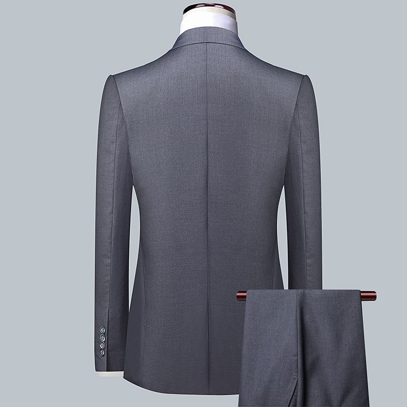 2-piece set, men's suit set, formal groomsman suit, suit set, men's two-piece set, office men's mini suit