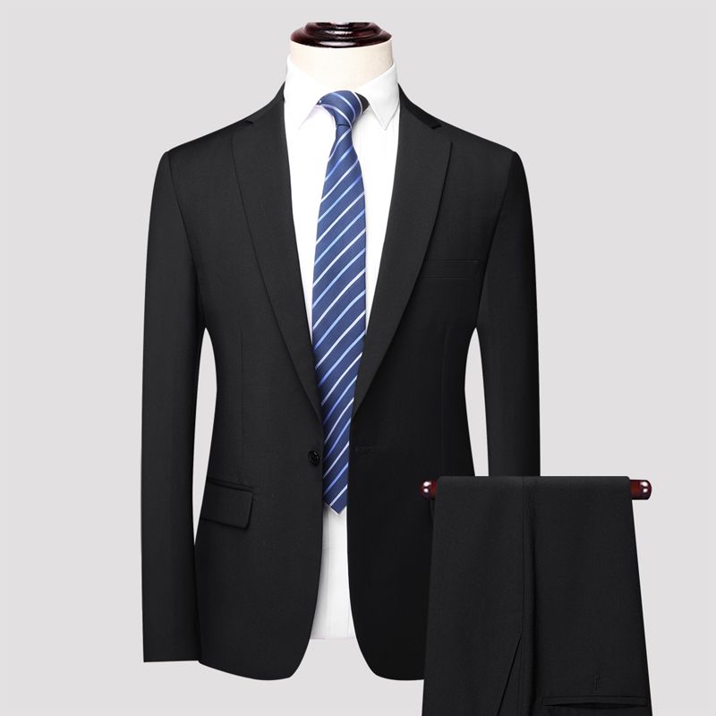 2-piece set, men's suit set, formal groomsman suit, suit set, men's two-piece set, office men's mini suit