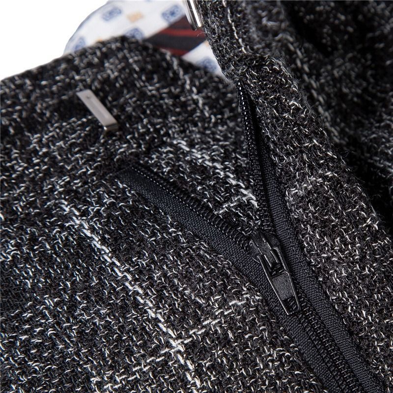 Three piece set, autumn and winter new styles, men's British slim fit checkered suit, fashionable style, men's casual dress set, trendy, suit/trousers/vest, thick style