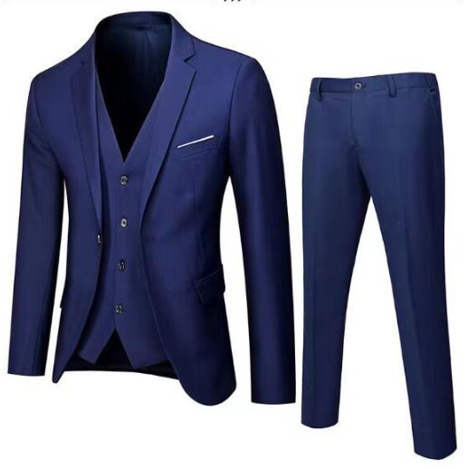 Suit men's business suit professional formal suit men's two-piece suit slim fit Korean version groomsman groom's wedding dress，thin version