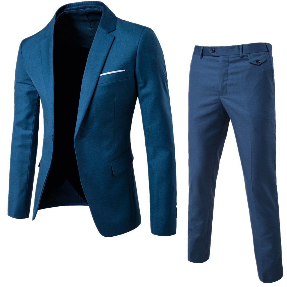 Suit men's business suit professional formal suit men's two-piece suit slim fit Korean version groomsman groom's wedding dress，thin version