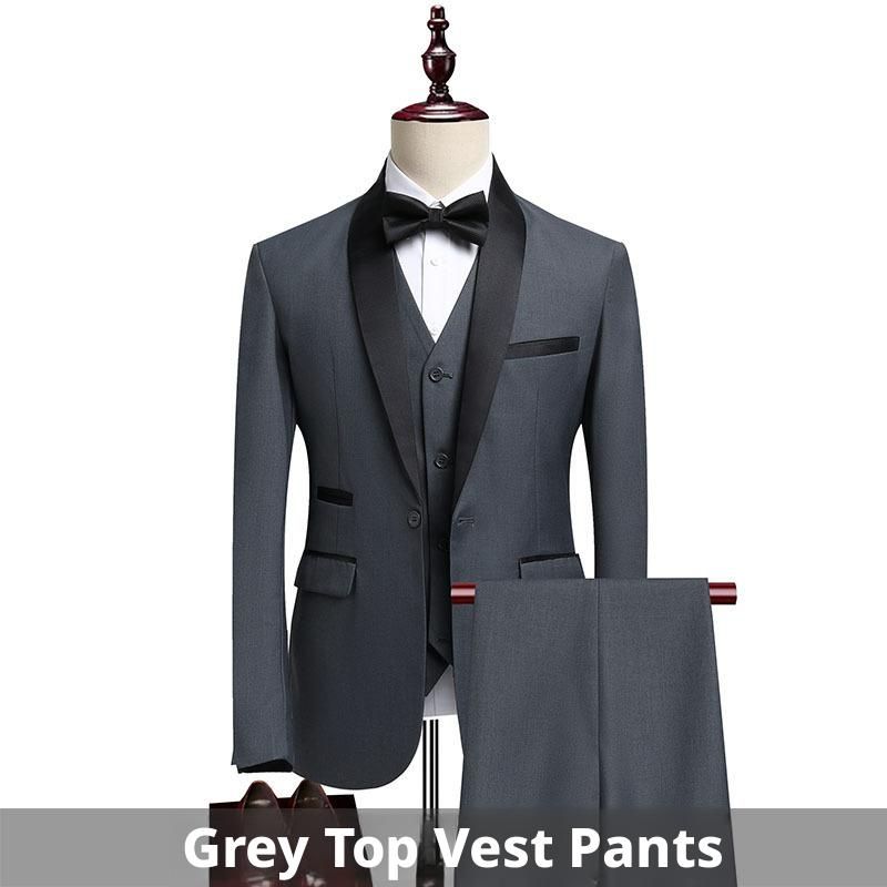 Men's suit, three piece set, green fruit collar, groom's wedding suit, men's slim fit, wine red groomsman's suit, wedding dress