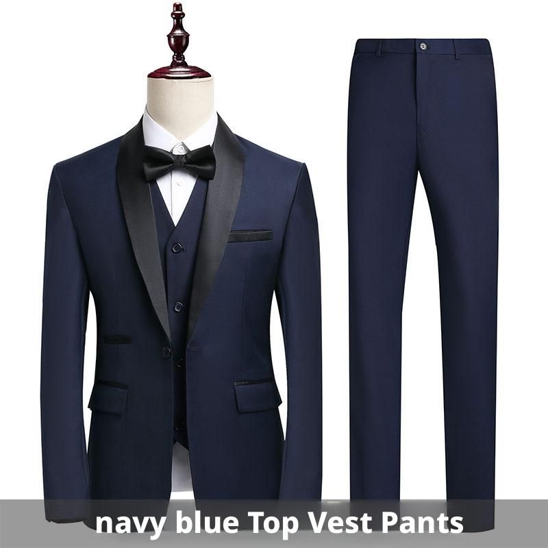Men's suit, three piece set, green fruit collar, groom's wedding suit, men's slim fit, wine red groomsman's suit, wedding dress