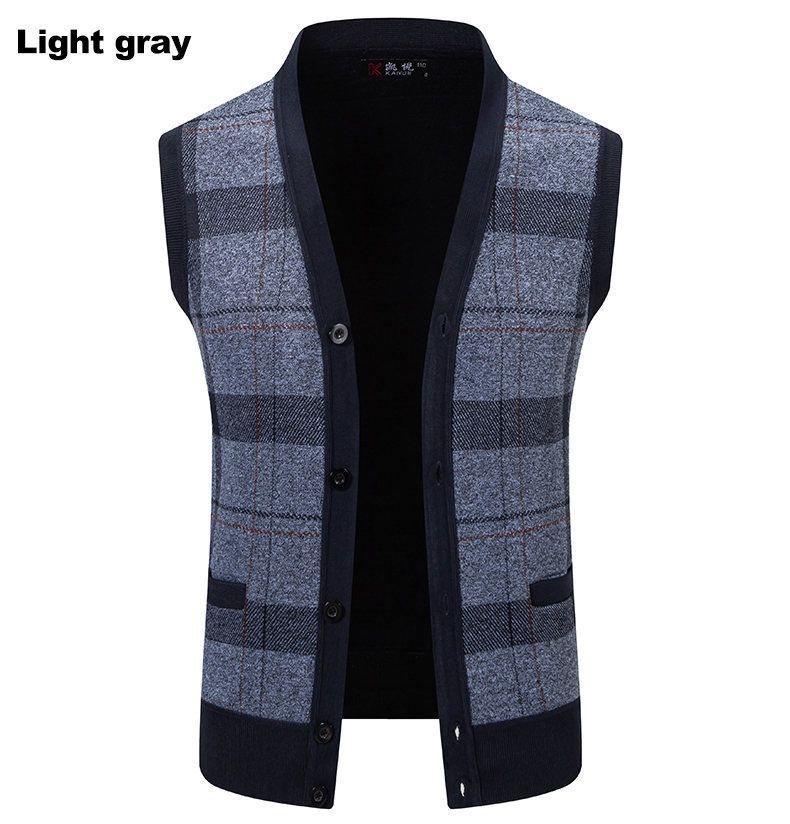 Men's cardigan sweater vest for autumn warmth, slim fit knit sweater, vest jacket, men's style, hot selling on Amazon