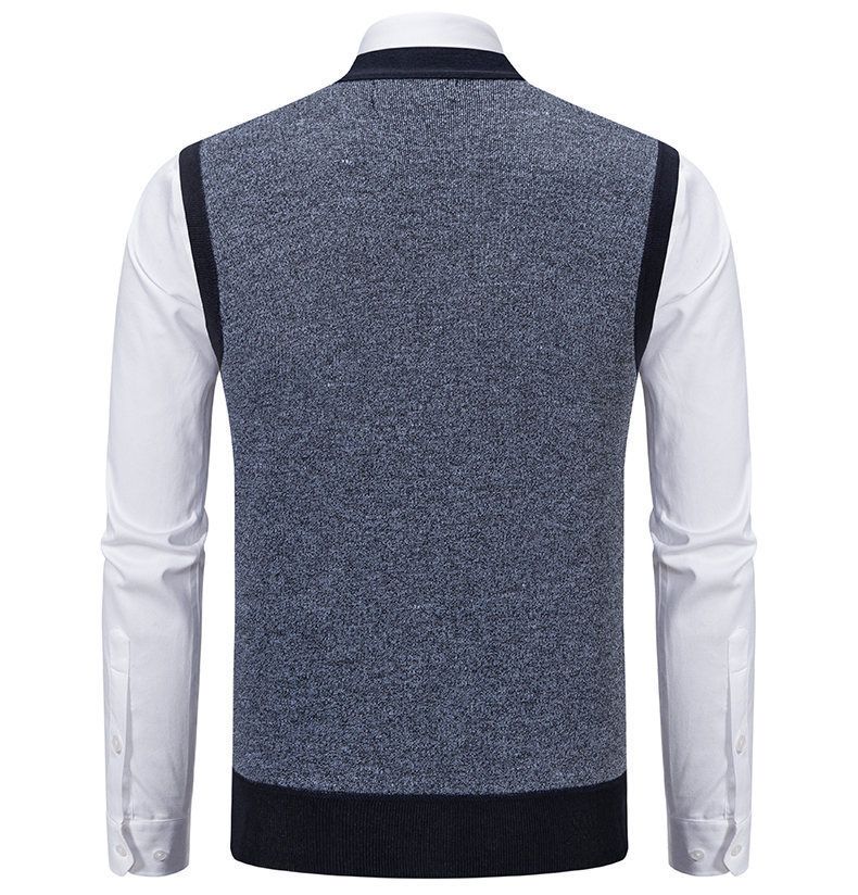 Men's cardigan sweater vest for autumn warmth, slim fit knit sweater, vest jacket, men's style, hot selling on Amazon