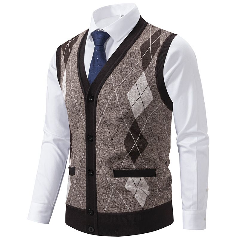 Cardigans, sweaters, vests, men's underwear, autumn and winter warm and slim fit knitwear, vests, jackets, men's clothing