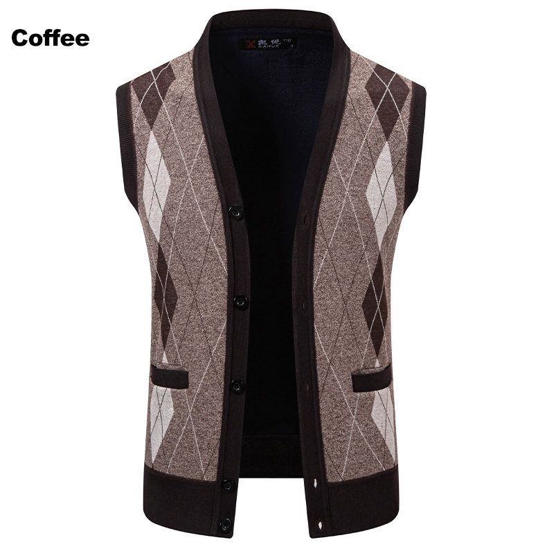Cardigans, sweaters, vests, men's underwear, autumn and winter warm and slim fit knitwear, vests, jackets, men's clothing