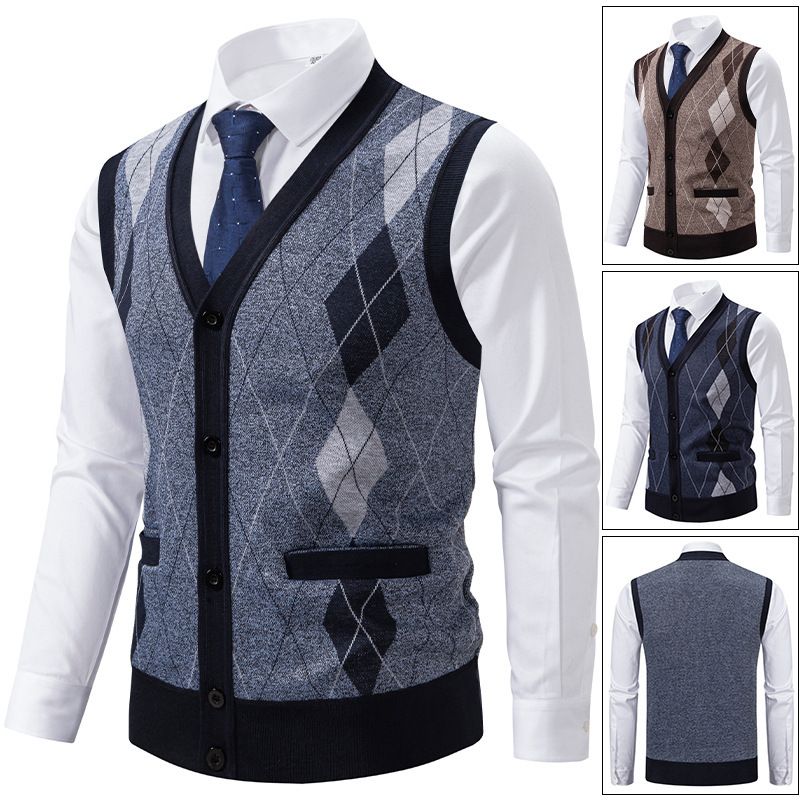 Cardigans, sweaters, vests, men's underwear, autumn and winter warm and slim fit knitwear, vests, jackets, men's clothing