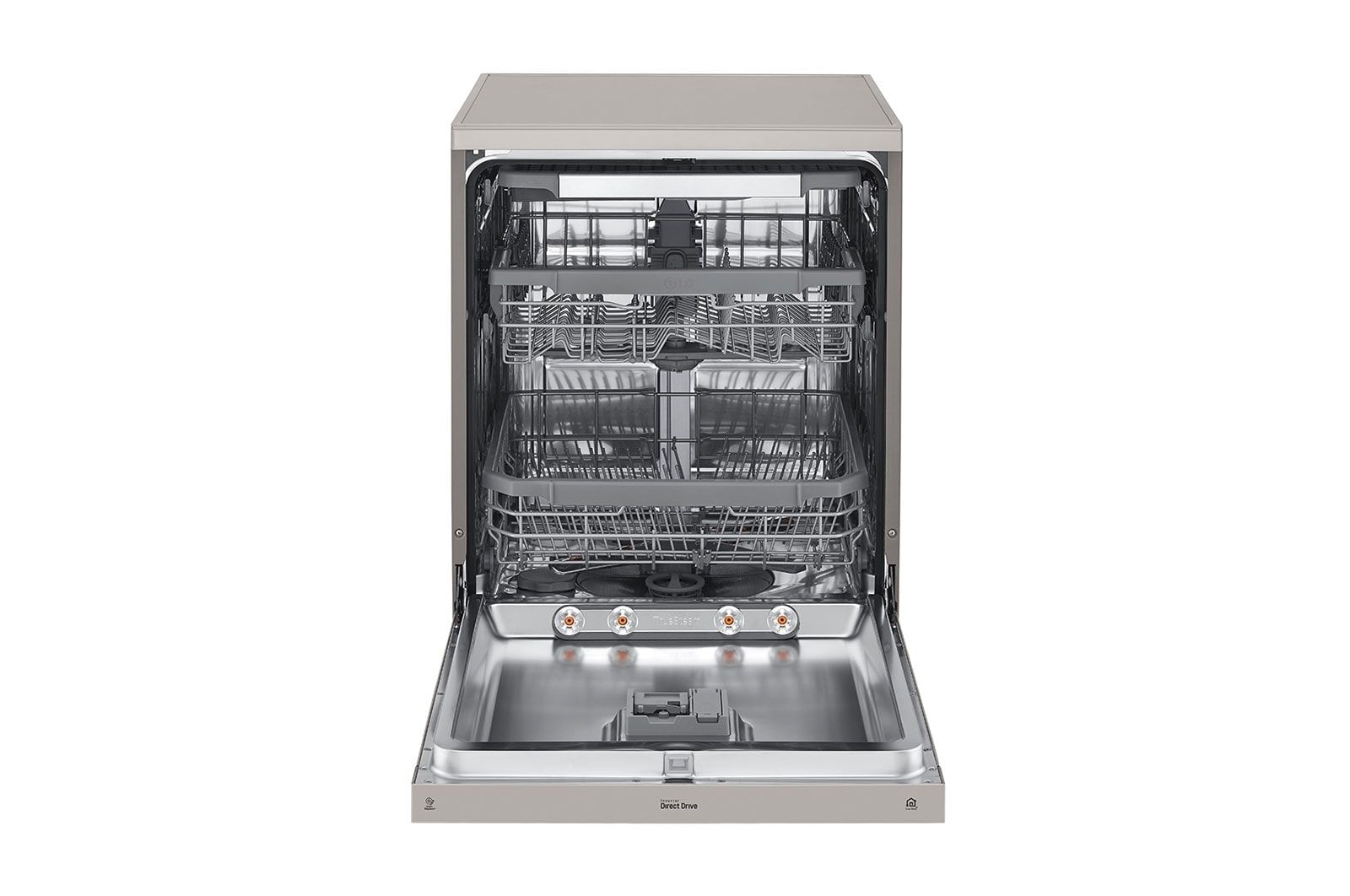 LG New QuadWash Steam Dishwasher, Inverter Direct Drive, Easy Rack plus, Platinum Silver Color