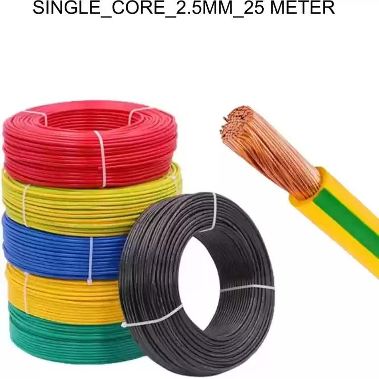 High Quality Cooper 90Mtrs 2.5mm Single Core Copper/PVC Electric Wire Cable Roll Flame-Retardant