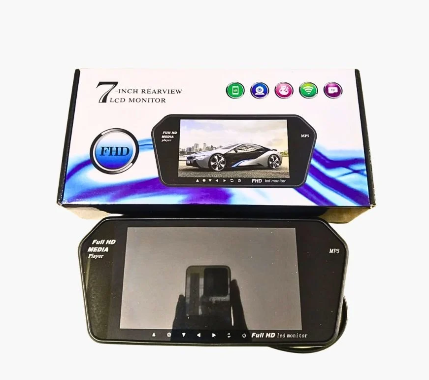7 inch USB SD MP5 Color TFT LCD Car Rearview Mirror Monitor Remote Built-in Bluetooth