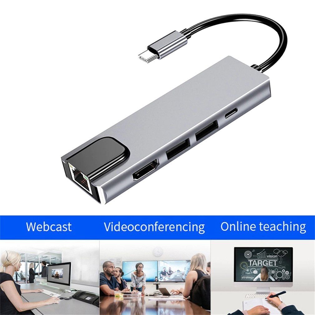 (5 in 1 or 8 in 1) Type C Converter Hub To HDMI + USB Adapter