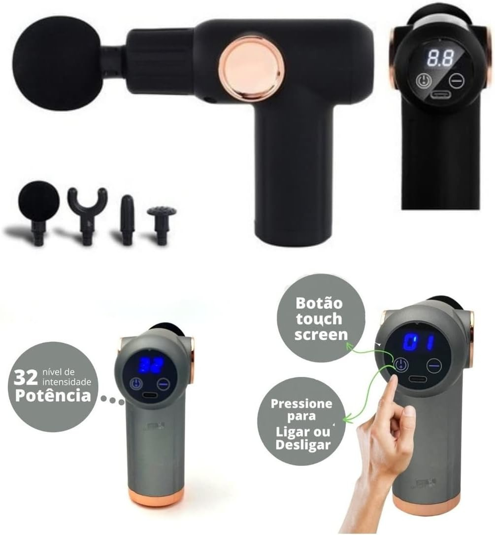Professional Portable Electric Gun Massager Body Muscle Physiotherapy Lymphatic Drainage