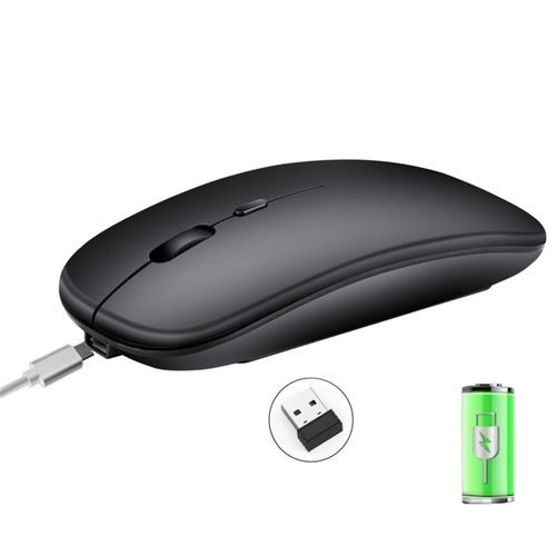 [FREE GIFT] Rechargeable Mouse PLUS Ergonomic Mouse Pad with Gel Wrist Rest Support/Non-Slip PU Base for Computer Mousepad