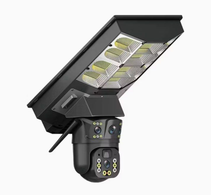 300Watts Dual Lens Solar Streetlight with CCTV Camera (Sim Card Enabled)